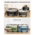 thumbnail image 3 of Cat Playpen, 60"x 24" Large Portable Puppy Playpen, 2-Room Foldable Dog Playpen for Indoor Outdoor Dogs, Cats, Small Animals with Carrying Case, 3 of 7