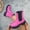 Hot Pink, variant on Women's Platform Lug Sole Boots Side Zipper Elastic Slip On Non Slip Fashion Ankle Booties Orange
