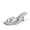 SILVER, variant on Women's Strappy Kitten Heels 2.5 inch Stability Cute Flip Flops Thong Sandals with Cushioned Insoles for All-day Wear Prom Party Vacation