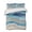 Blue, variant on Green Coastal Summer Quilt Set Twin Size, Soft Microfiber Quilted Bedding Set with 2 Pillow Shams, Summer Beach Nautical Abstract Art Lightweight All Season Bedspread Coverlet for Bedroom 68"x86"