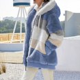 thumbnail image 1 of Chaqueta de gran tamaño para mujer, ropa de calle con capucha y bolsillo de felpa cálida, abrigo holgado para mujer, ropa femenina 2023, 1 of 5