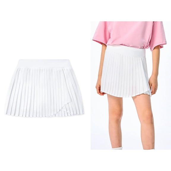 Uniform Shirts for Girls A-Line Pleated Skort with Undershorts Back To School Clothes for Kids Girls Pleated Dance Skort 7-8 Years