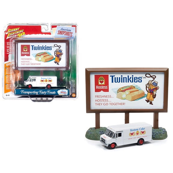 GMC Step Van White with "Hostess" Country Billboard "Johnny Lightning 50th Anniv." 1/64 Diecast Model Johnny Lightning