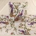 thumbnail image 4 of The HomeCentric King Queen Twin Ivory & Multicolor Decorative King 90"x18" Bed Runner With 2 Pillow Cover, Peacock Bed Scarf on Cotton Printed With Beads fabric - Peacock Queen, 4 of 4