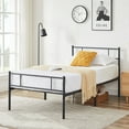 thumbnail image 2 of VECELO Twin Metal Bed Frame, Modern Platform Bed with Headboard and Footboard, No Box Spring Needed, Black, 2 of 9