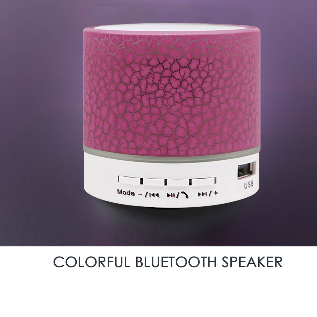 Speaker Lights,Black Bluetooth LED Rechargeable Stereo IFCOW Wireless Speaker, with Portable Super Bass Mini
