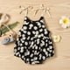 thumbnail image 2 of Body De Bebé Canastilla Onesies Para Niños Pequeños Verano Niñas Flores Correas Mono Sin Mangas Ropa Casual Negro Odeerbi LM103-4211, 2 of 9