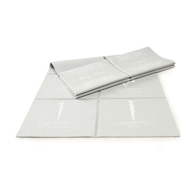 Yoga Mat Rectangle Non-slip Thickened Foldable Textured Sleeping PVC Portable Student Nap Pad Cushion Home Supplies