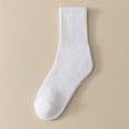 thumbnail image 2 of 5 pairs of women's support socks Women's fall and winter thickened warm loop mid-calf long athletic socks, 2 of 4
