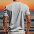 thumbnail image 4 of Men's V-Neck Slim Fit T-Shirt, Soft Cotton Short Sleeve Top, Casual Athletic Tee for Everyday Wear, Burgundy, 4 of 8