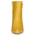 thumbnail image 6 of BLISSFUL STEP Women's Pointy Toe Buckle Stiletto Heels Ankle Boots Yellow 8, 6 of 8