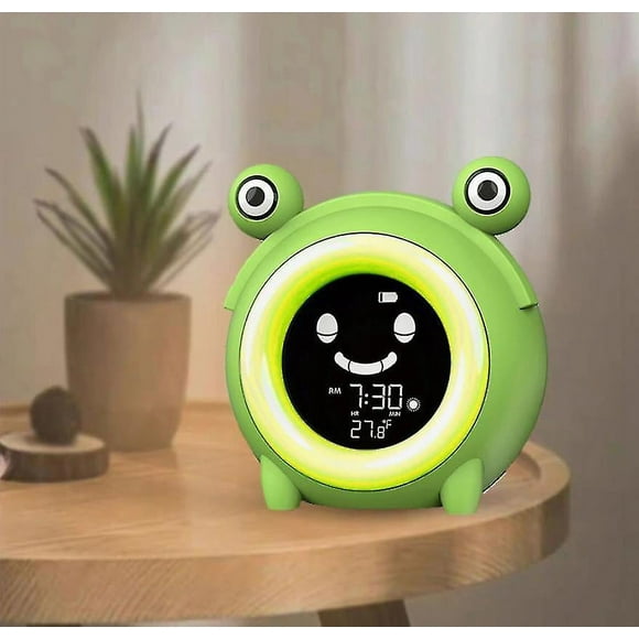 Small Alarm Clock Smart Night Light Little Frog Led Clock Usb Charging Small Night Light Green Alarm Clock