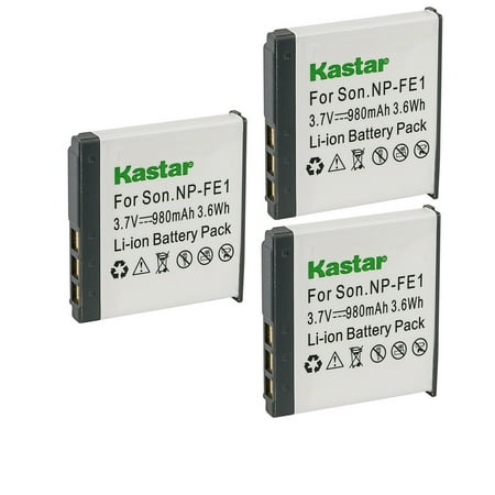 Kastar 3-Pack NP-FE1 Battery 3.7V 980mAh Replacement for Sony NP-FE1 Battery Sony BC-CS3 Charger Sony Cyber-shot DSC-T7 Cyber-shot DSC-T7/B Cyber-shot DSC-T7/S Digital Cameras