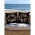 thumbnail image 6 of 1 Pack Outdoor Pillows Waterproof, Black Brown Vintage Art Indoor/Outdoor Throw Pillows with Inserts, Retro Abstract Art Decorative Pillow for Patio Furniture Chairs Couch, 6 of 8