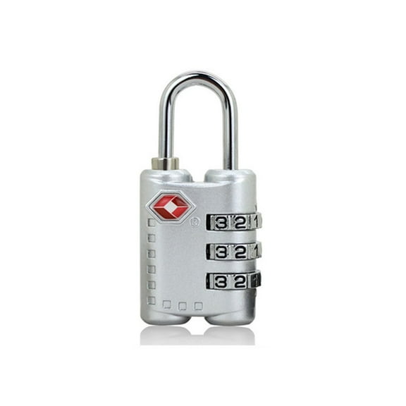 Padlock Weatherproof Hardware Luggage TSA Customs Lock Anti-theft Safely Code Lock 3 Digit Combination Lock SILVER