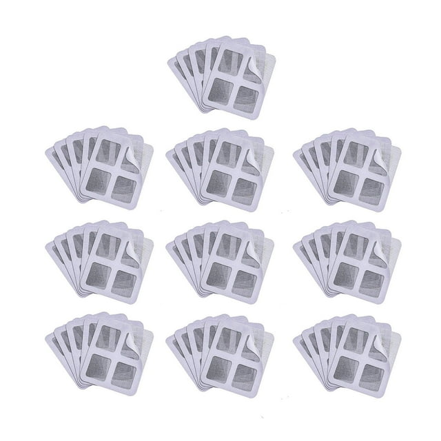 karymi 50 Pcs Ruban de Réparation de Moustiquaire de Porte Fenêtre Portable, Kit de Réparation de Rouleau en Maille de Fibre de Verre, Patch de Moustiquaire de Fenêtre Adhésif Fort, Pâte Instantanée Boutique d'Été