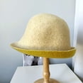 thumbnail image 5 of CoCopeaunts Wool Bucket Hat Plain Elegant Double-Sided Women Autumn Winter Warm All-Match Wear Basin Hat Lightweight Foldable, 5 of 8