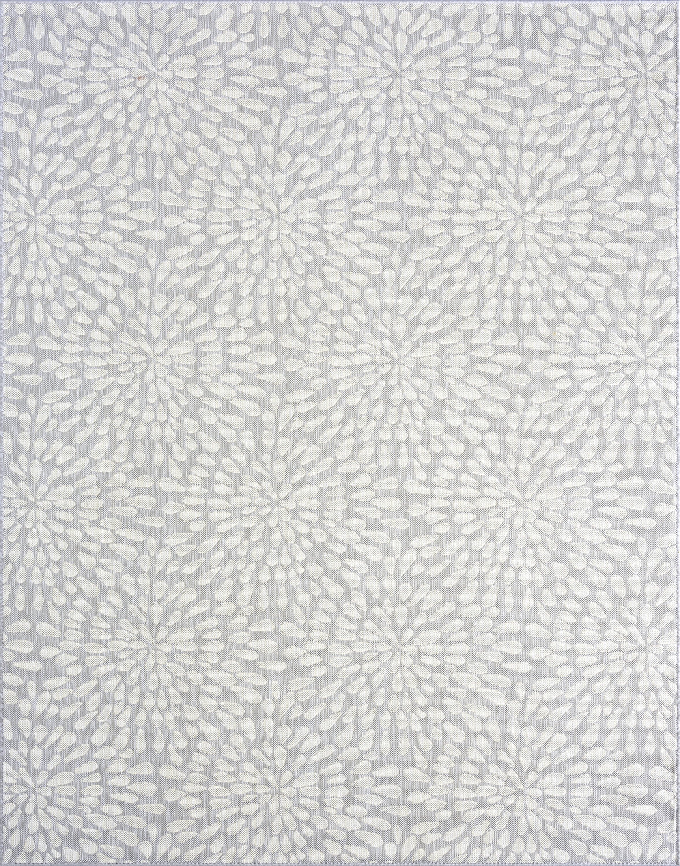 9x12 Water Resistant, Large Indoor Outdoor Rugs for Patios, Front Door Entry, Entryway, Deck, Porch, Balcony | Outside Area Rug for Patio | Gray, Floral | Size: 8'10'' x 12'2''