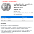 thumbnail image 2 of Rear Brake Rotor Set - Compatible with 2016 - 2017 GS200t, 2 of 2