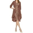 thumbnail image 1 of POINTERTECK Women‘S Fashion Two Pieces Charming Solid Color Mother Of The Bride Lace Dresses, 1 of 2