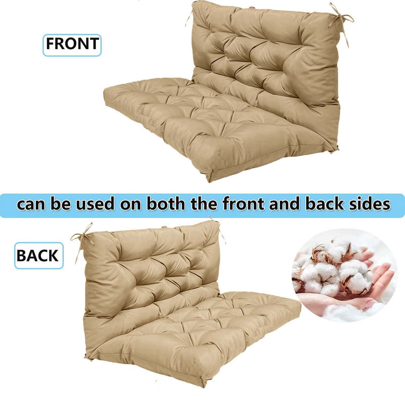 YLLN 60*40 Inch Porch Swing Cushions, Patio Furniture Cushions With 4" Thicken Backrest, Bench Cushions For Outdoor Furniture, Anti-Fading Waterproof Patio Cushions
