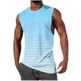 thumbnail image 3 of BiZtdJrK Mens Beach Tank Tops Summer Casual Sleeveless Muscle Shirts Fashion Gradient Graphic Tees Workout Fittness Undershirts, Light Blue, S, 3 of 6