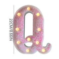 thumbnail image 2 of LED Alphabet Light Up Letters | 8.66" Tall | Battery Operated | Wall Mountable | Colorful Decorative Lighting | Home, Party, Event Decor | Portable Plastic Letters | Retro Style | ABS+, 2 of 3