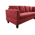 thumbnail image 6 of Pemberly Row L Shaped Red Couch w/ Storage Ottoman(Pillows Included) Microfiber, 6 of 7