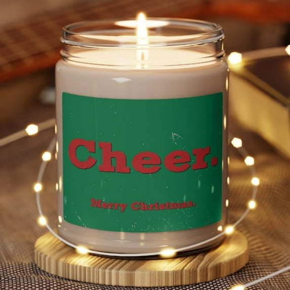 Cheer Christmas Candle, Fun minimalist Candle, Xmas Cheer