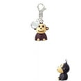 thumbnail image 2 of Delight Jewelry Resin Monkey - Silvertone Clip on Charm with Clear Crystal Drop, 2 of 4