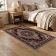 thumbnail image 2 of ODIKA 5'x7' Washable Area Rug Vintage Web Faded Classical Decorative Dense Intricate Carpect for Small Living Room, Bedroom, Easy Care, Non-Shedding, Pet Friendly, 2 of 7