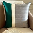 thumbnail image 1 of Cushion Cover For Couch, Decorative Green & Grey 12"x12" (30x30 cm) Cushion Covers, Silk Color Block Patchwork Throw Pillows For Couch, Patchwork Pattern Modern - Splendour Green, 1 of 10