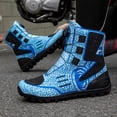 thumbnail image 6 of Men's And Women's All-season Motorcycle Riding Boots And Motorcycle Shoes,Black and blue,41, 6 of 16