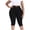 Black-993, variant on Gocolloa Plus Size Capris for Women 17" Inseam Stretchy Capri Jean Shorts High Waisted Cropped Pants Royal Blue 22W