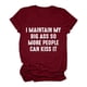 thumbnail image 2 of Gibobby Casual Playera de Manga Corta para Mujer Blusa corta Mangas sueltas Mujeres Tops Camiseta O-cuello Impresión casual Blusa mujer(Vino,M), 2 of 5