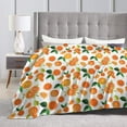 thumbnail image 5 of XMXY Fleece Throw Blanket for Couch, Love Oranges Fruit Lightweight Plush Fuzzy Cozy Soft Bed Blankets and Throws for Sofa, 50"x40" inches, 5 of 8