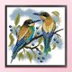 thumbnail image 1 of Cuadros Decorativos Bordado parcial hilo de algodón ecológico 16CT impreso Kingfisher Kit de punto de cruz Wdftyju  de costura negro 4 estilos, 1 of 9