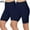 Navy, variant on Shorts Leggings Women 2PC Fashion Solid Color Leggings With Yoga Sport Elastic Quarter Pants Shorts Leggings