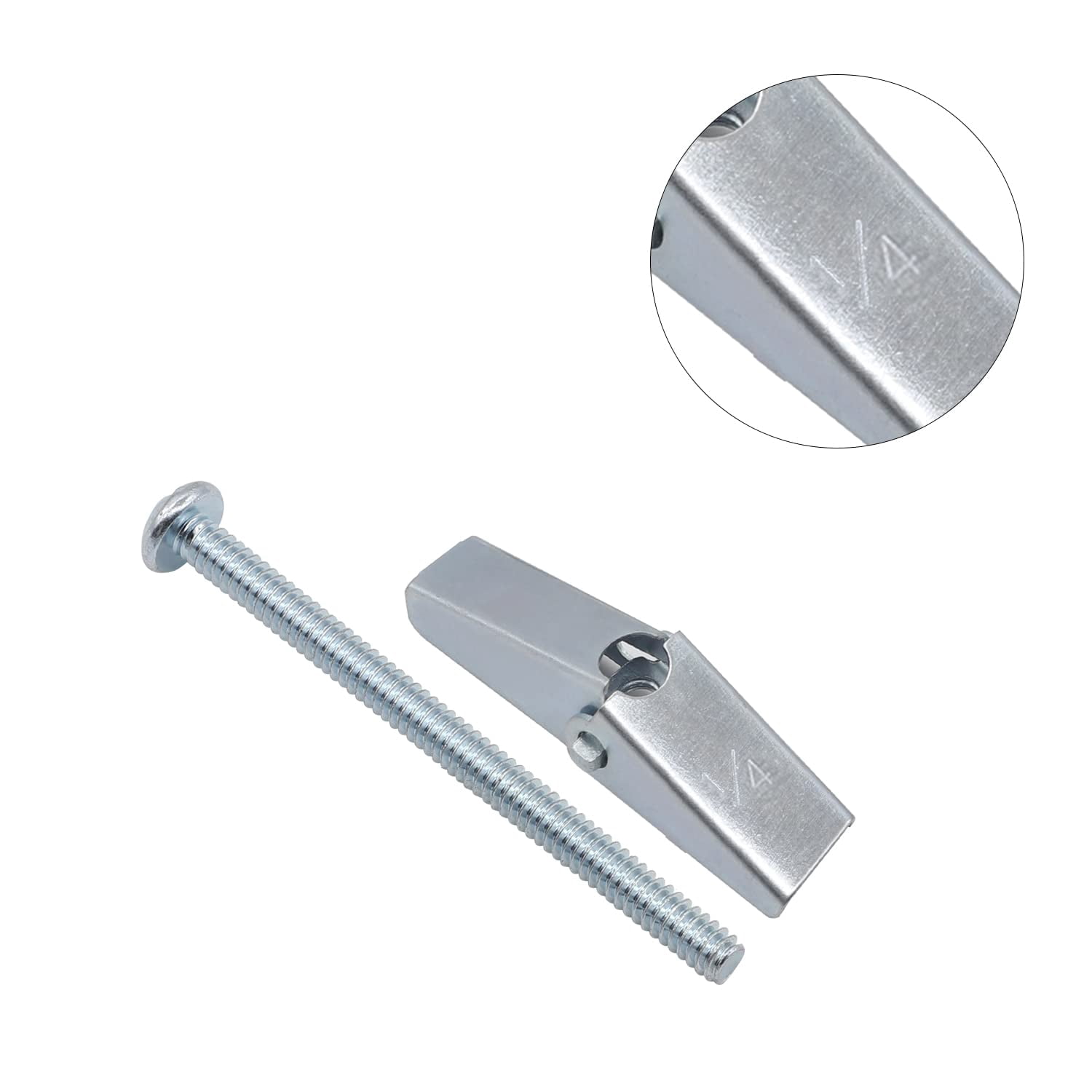 10 Pieces 1/4 Inch Toggle Anchors for Drywall, Anchor Bolts, Drywall Anchors, Screws with Anchors, Wall Anchors for Hanging Heavy Items on Drywall