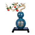 thumbnail image 2 of Estatua de calabaza, artesanía de resina coleccionable, escultura de adorno de , figuritas de Feng Shui para el hogar, estantería, izquierda azul Soledad Estatua de calabaza, 2 of 10