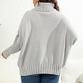 thumbnail image 4 of Holiday Usmixi Womens Sweater Winter Womens Turtleneck Sweater Long Sleeve Plus Size Comfort Knitted Pullover Tunic Fashion Heart Print Ladies Girls Sweater Tops Big Saving, 4 of 4