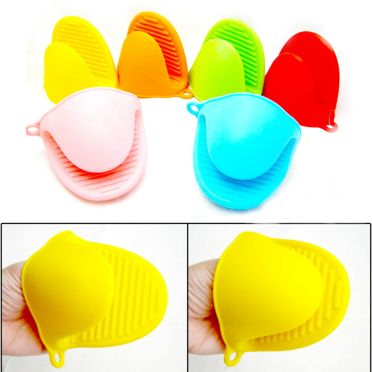 HARFINGTON 4pcs Silicone Pot Holders, Heat Resistant Silicone Cooking Pinch  Grips Oven Mitts Mini Oven Mitts Pinch Rubber Grip Pot Holders Finger