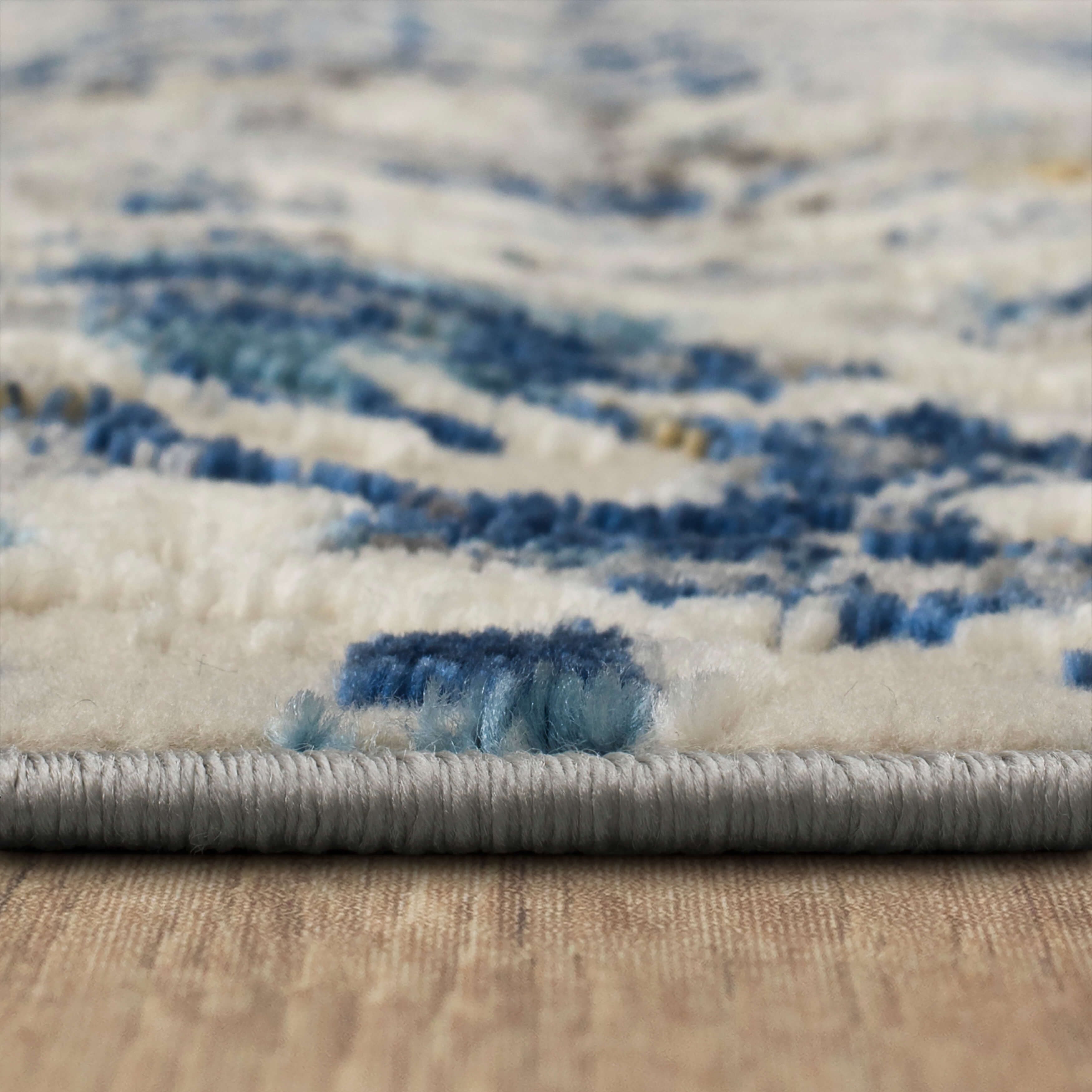 Mohawk Home Agatha Washable Low Pile Stain and Fade Resistant Indoor Runner Rug, Blue, 2' X 10'