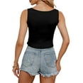 thumbnail image 6 of Liacowi Women Sleeveless Tank Tops Solid Color Vest Backless Cami Top Summer Crop Top Clubwear, 6 of 7