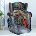 thumbnail image 4 of Medieval Soft Flannel Fleece Throw Blanket, Old Stone Street Passage Estonia Middle Ages Town Heritage Photo Art, Cozy Plush for Indoor and Outdoor Use, 50" x 60", Grey Red Brown, by Ambesonne, 4 of 5