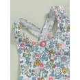 thumbnail image 6 of Musuos Kids Baby Girls Summer Swimsuit, 1-6T Sleeveless Cross Backless Floral Print Ruffle Bathing Suit, 6 of 10