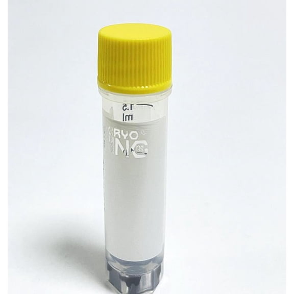 CryoKING Cryogenic Vials Plastic Sample Tubes Cryovials with Yellow Caps Bottom 2D Barcode for Sample Collection and Storage (External Thread), 1000 Pcs/Case