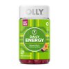 OLLY Daily Energy Gummy Supplement, Vitamin B12, CoQ10, Goji Berry, Tropical Passion Flavored, 60 Ct