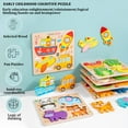 thumbnail image 4 of NAOJIE® Wooden Toddler Puzzles Baby Educational Learning Toys Gifts Parent-Child Interactive Toys Exercise Color Splicing Image Recognition Ability(A),Montessori Puzzles,Toddler Puzzles Ages 2-4, 4 of 7