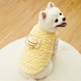 thumbnail image 2 of NovaStitch Pineapple Textured Plush Pet Vest with 3D Honeybee Decor Dog Cozy Outfit Dog Kitten Puppy Pet Apparel Yellow L, 2 of 5